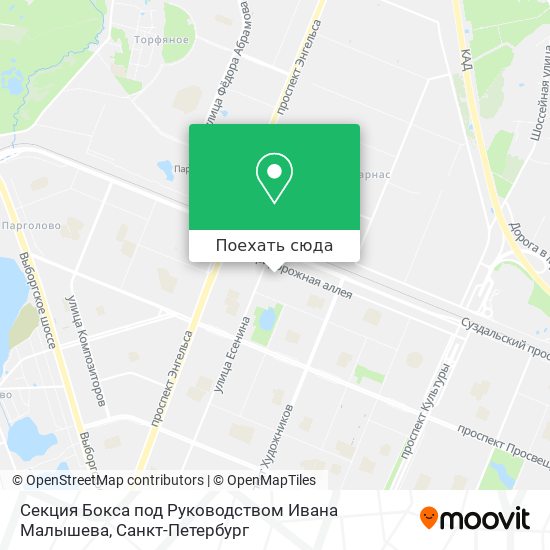 Карта Секция Бокса под Руководством Ивана Малышева
