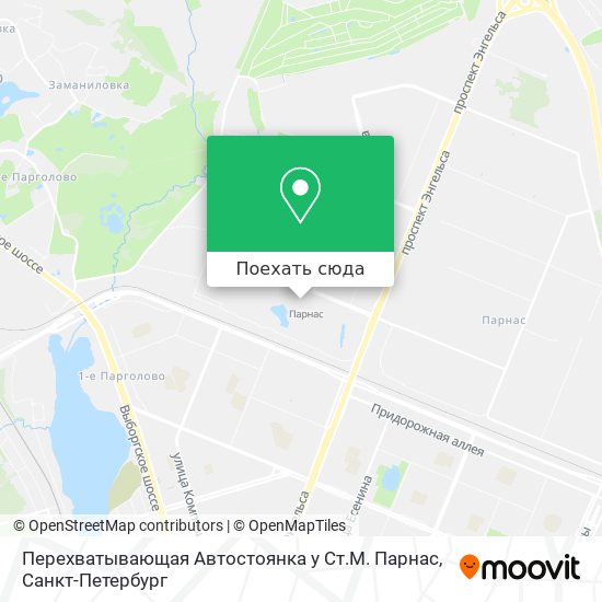 Карта Перехватывающая Автостоянка у Ст.М. Парнас