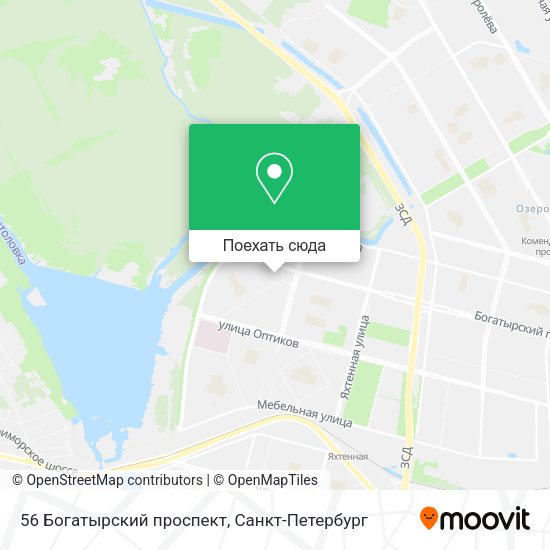 Карта 56 Богатырский проспект