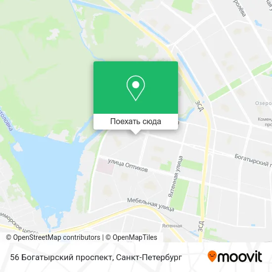 Карта 56 Богатырский проспект