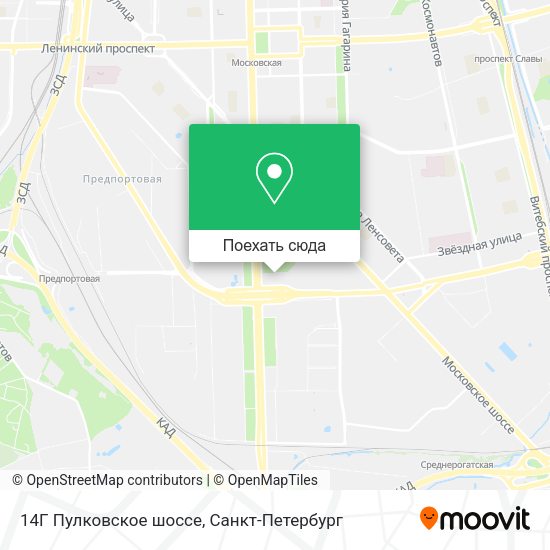 Карта 14Г Пулковское шоссе