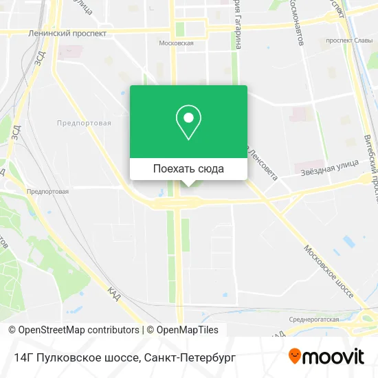 Карта 14Г Пулковское шоссе