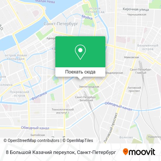 Карта 8 Большой Казачий переулок