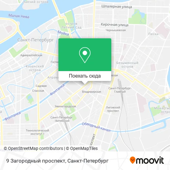 Карта 9 Загородный проспект