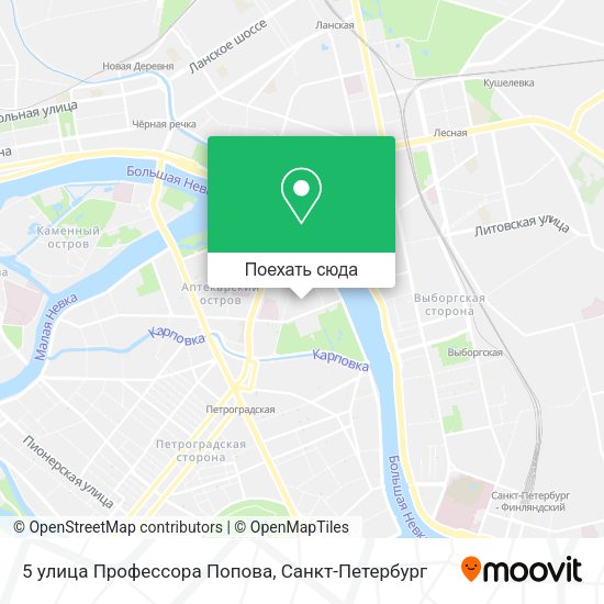 Карта 5 улица Профессора Попова
