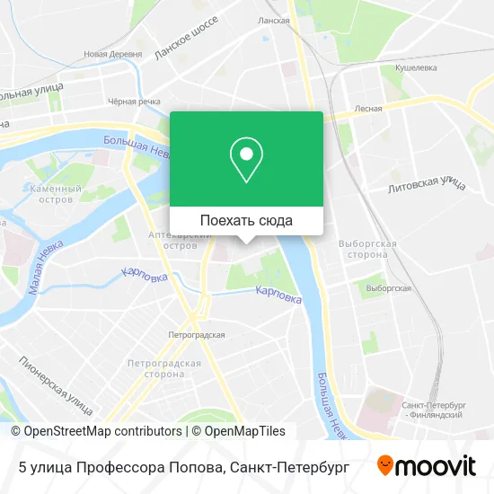 Карта 5 улица Профессора Попова
