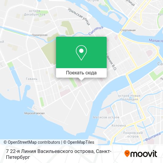 Карта 7 22-я Линия Васильевского острова