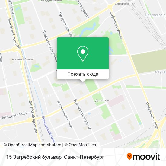 Карта 15 Загребский бульвар