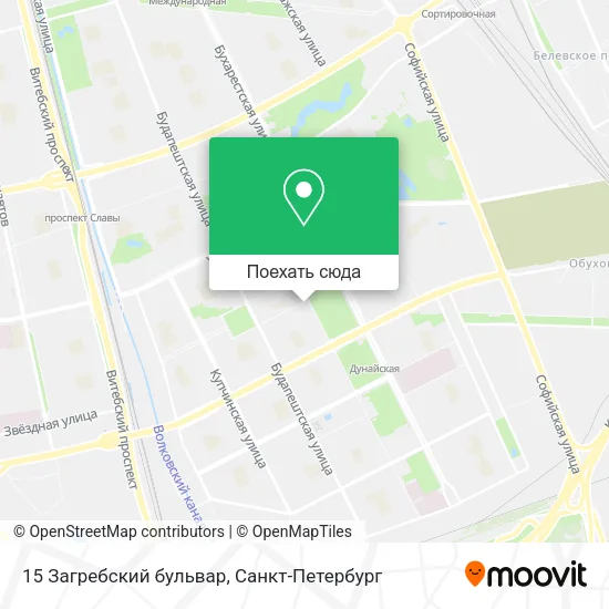 Карта 15 Загребский бульвар