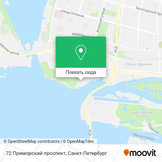 Карта 72 Приморский проспект