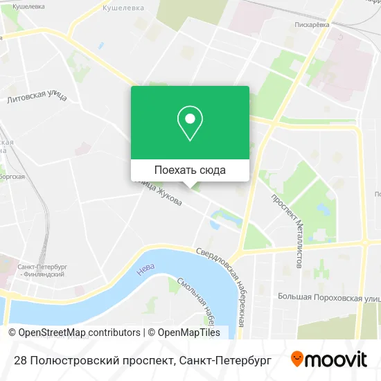 Карта 28 Полюстровский проспект