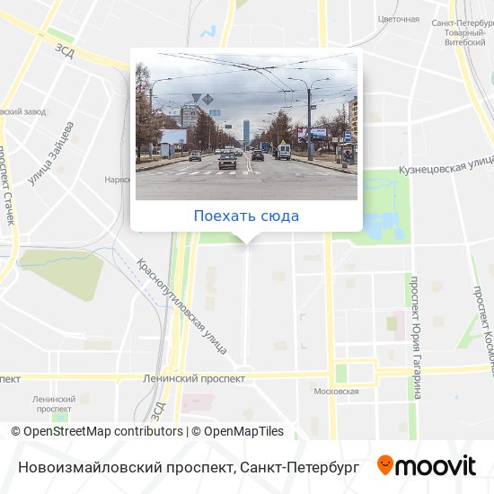 Карта Новоизмайловский проспект