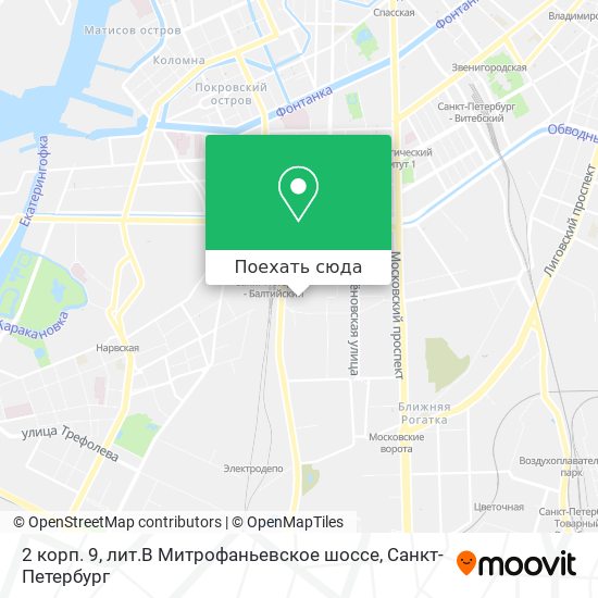 Карта 2 корп. 9, лит.В Митрофаньевское шоссе