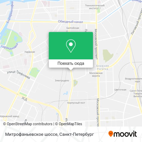 Карта Митрофаньевское шоссе