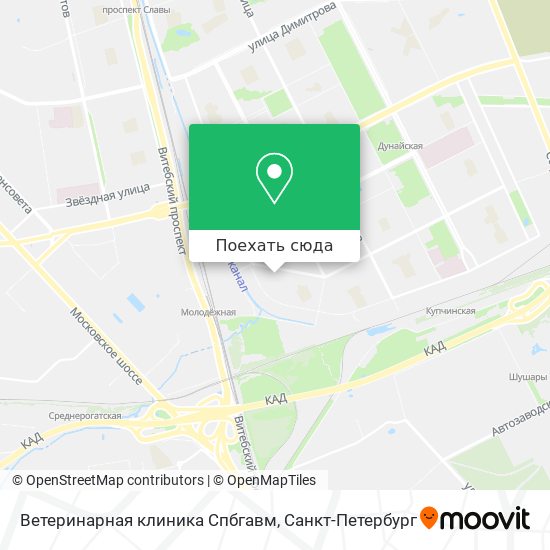 Карта Ветеринарная клиника Спбгавм
