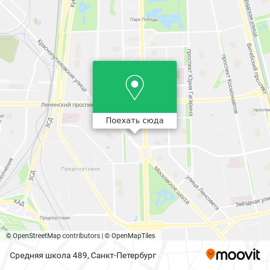 Карта Средняя школа 489
