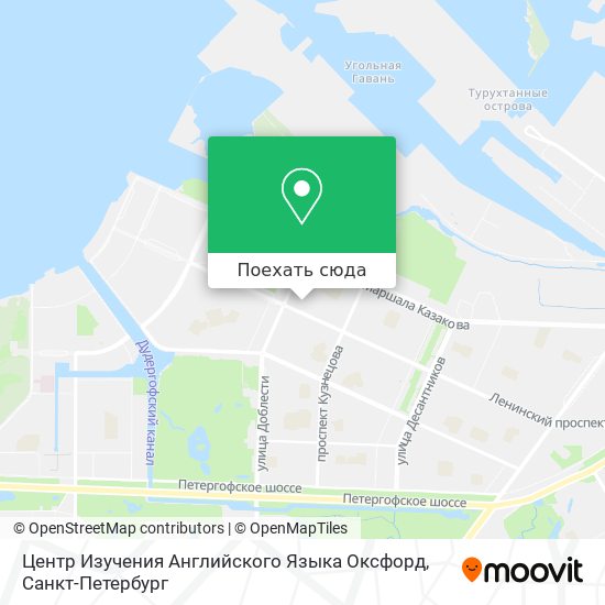 Карта Центр Изучения Английского Языка Оксфорд
