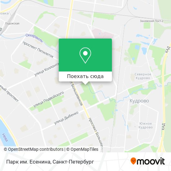 Карта Парк им. Есенина