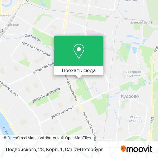 Карта Подвойского, 28, Корп. 1