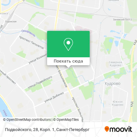 Карта Подвойского, 28, Корп. 1