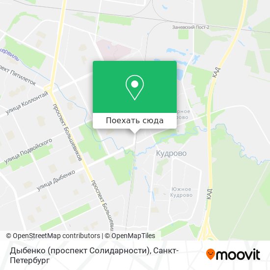 Карта Дыбенко (проспект Солидарности)