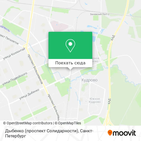 Карта Дыбенко (проспект Солидарности)