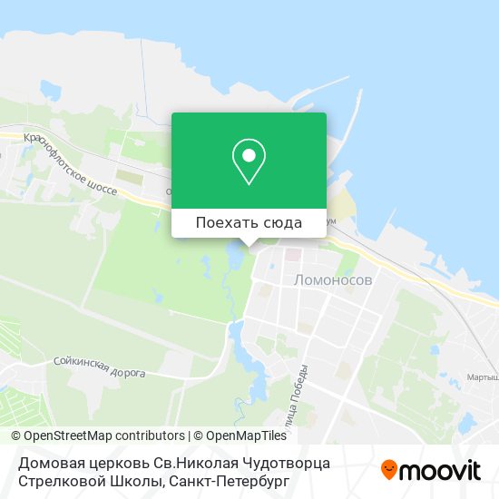 Карта Домовая церковь Св.Николая Чудотворца Стрелковой Школы