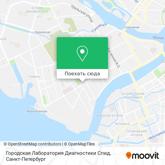 Карта Городская Лаборатория Диагностики Спид