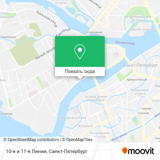 Карта 10-я и 11-я Линии