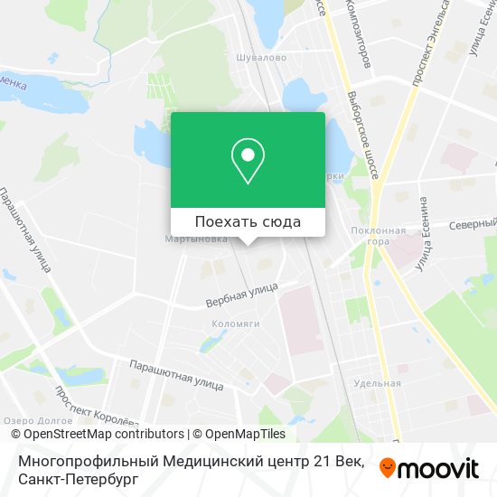 Карта Многопрофильный Медицинский центр 21 Век