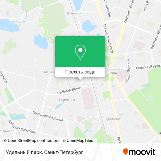 Карта Удельный парк