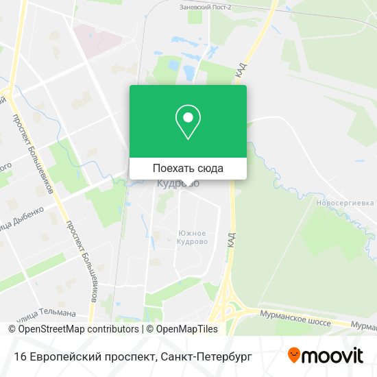 Карта 16 Европейский проспект
