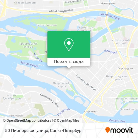 Карта 50 Пионерская улица