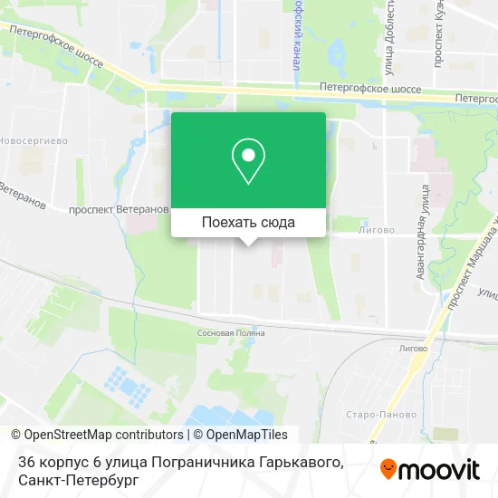 Карта 36 корпус 6 улица Пограничника Гарькавого
