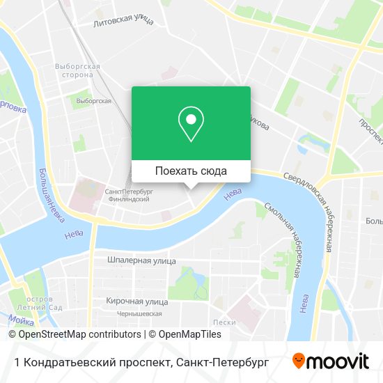 Карта 1 Кондратьевский проспект