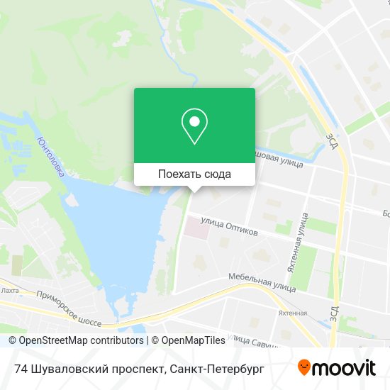 Карта 74 Шуваловский проспект