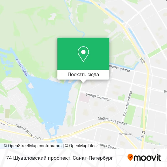 Карта 74 Шуваловский проспект