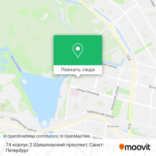 Карта 74 корпус 2 Шуваловский проспект