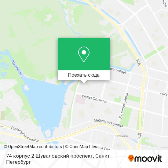 Карта 74 корпус 2 Шуваловский проспект