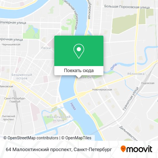 Карта 64 Малоохтинский проспект