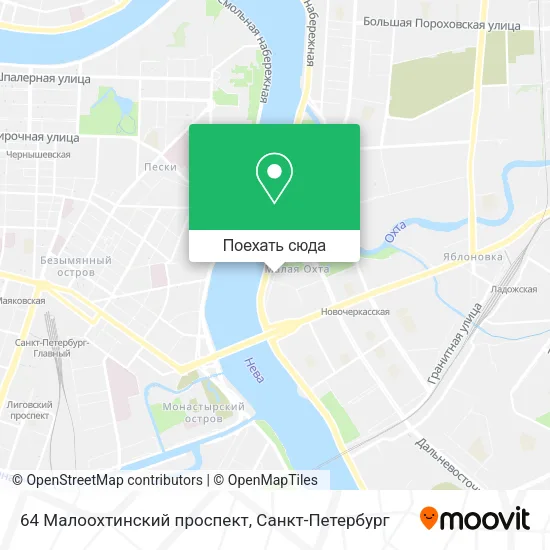 Карта 64 Малоохтинский проспект