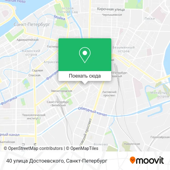 Карта 40 улица Достоевского