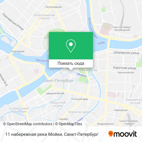 Карта 11 набережная реки Мойки
