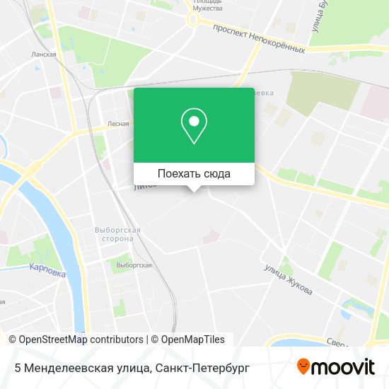 Карта 5 Менделеевская улица