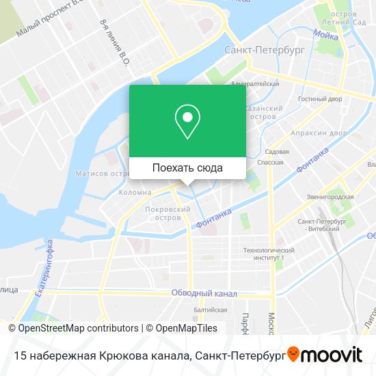 Карта 15 набережная Крюкова канала