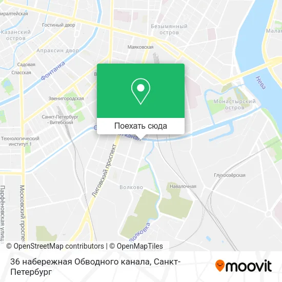 Карта 36 набережная Обводного канала
