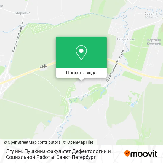 Карта Лгу им. Пушкина-факультет Дефектологии и Социальной Работы