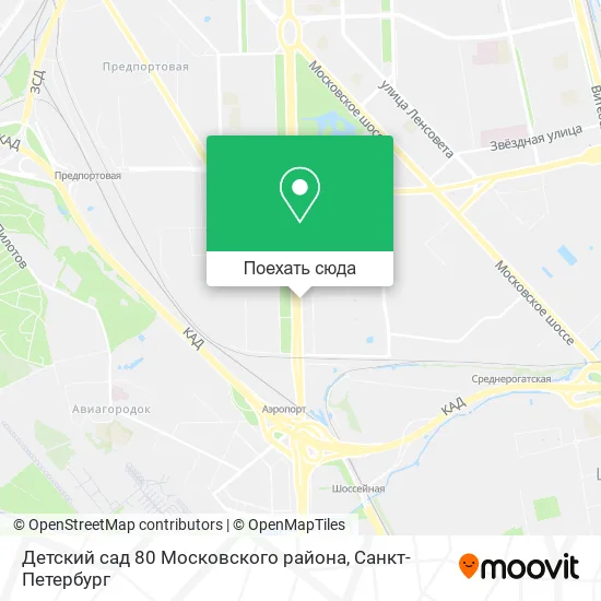 Карта Детский сад 80 Московского района