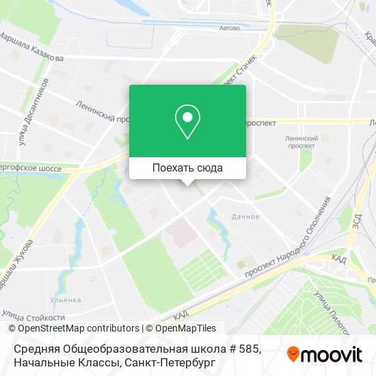Карта Средняя Общеобразовательная школа # 585, Начальные Классы
