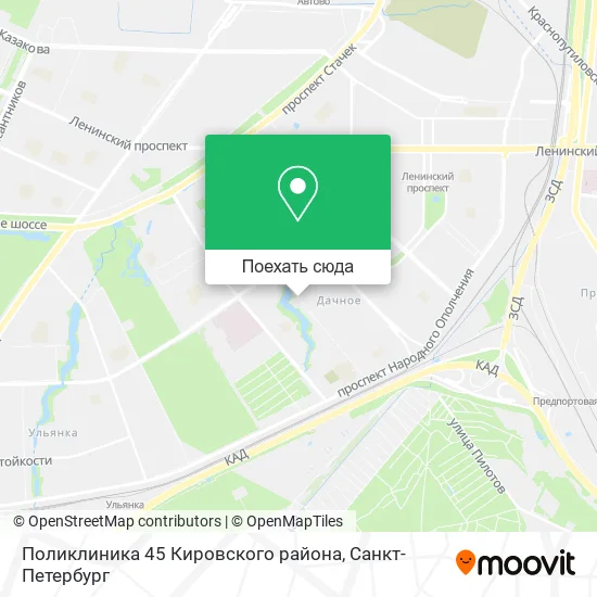 Карта Поликлиника 45 Кировского района